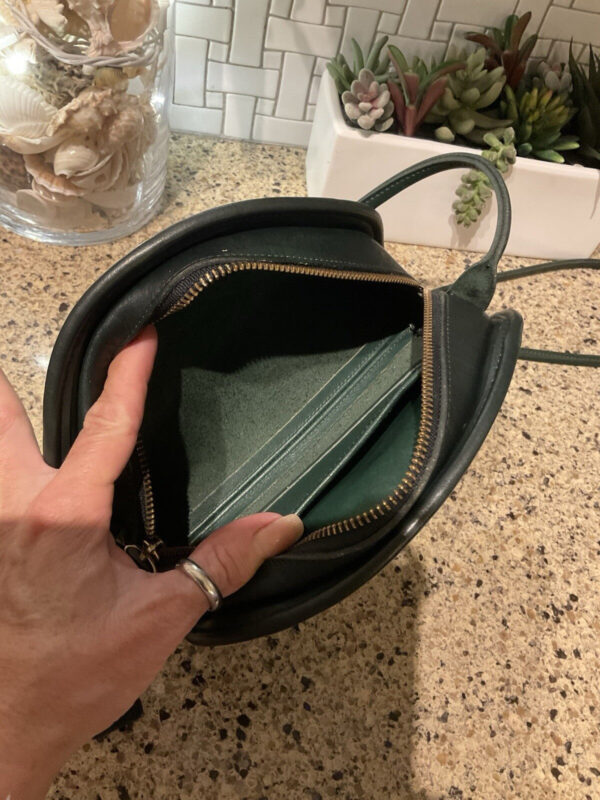 COACH VINTAGE KIMBALL Zip Glovetanned Leather Crossbody  Bag 9911 Forest Green - Image 10