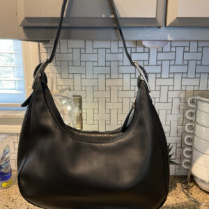 Vintage Coach Legacy West Zoe Crescent Hobo Bag Purse Leather Black 9342