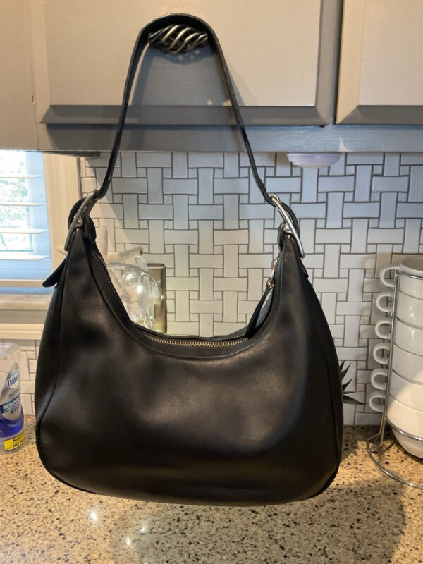 Vintage Coach Legacy West Zoe Crescent Hobo Bag Purse Leather Black 9342
