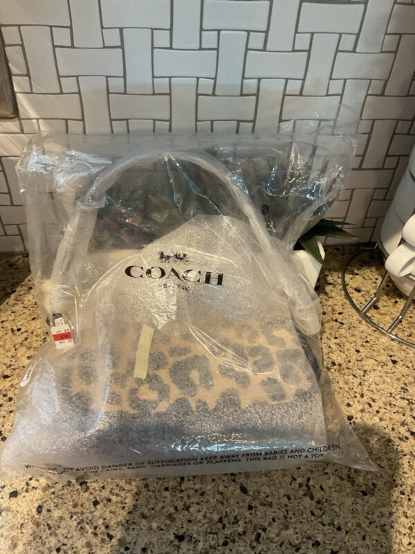 Coach Retail Leopard Printed Mini Leather Swinger 20 & Credit Card Case CM513 - Image 11