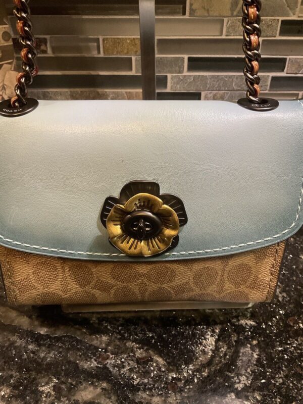 Coach Parker 18 With Tea Rose Signature Canvas/Leather Multi/Brass 29417 - Image 4