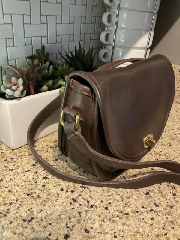 COACH Vintage Watson Bag Leather Crossbody Handbag 9981 Mahogany Brown - Image 3