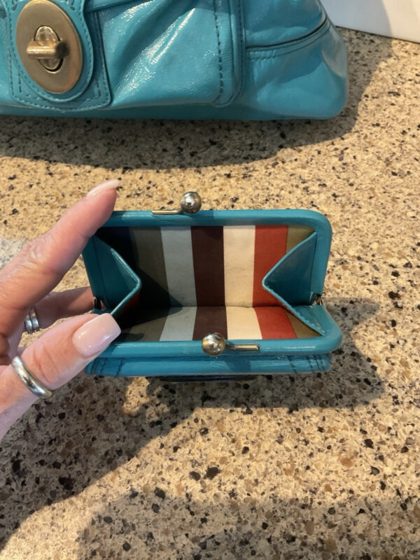 Coach Legacy Turquoise Patent Calf Leather Francine & Wallet 12295 - Image 12
