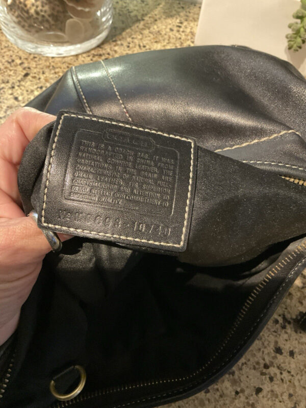 COACH Vintage Ergo Glovetanned Leather Shoulder Bag 10740 Black - Image 9
