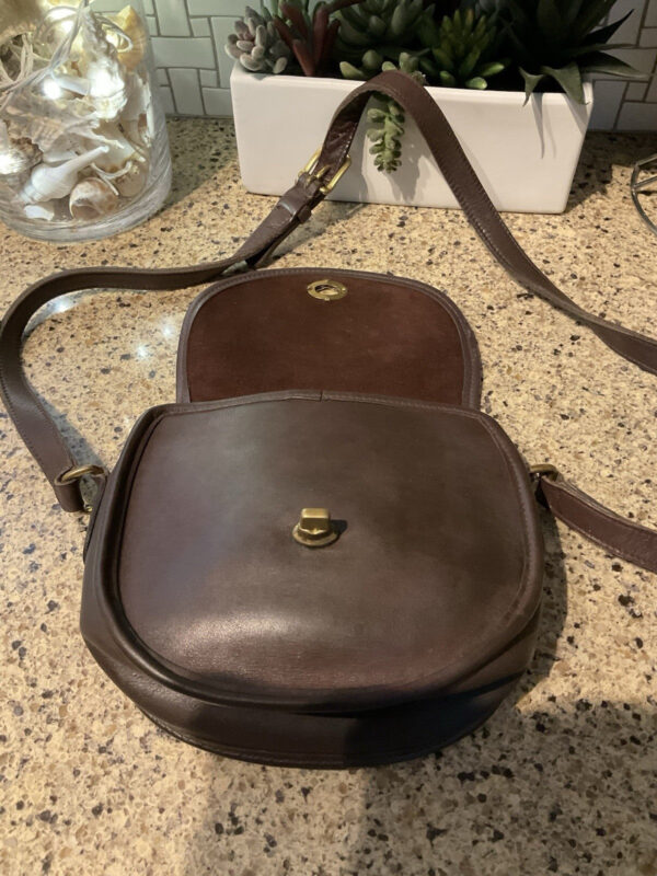 COACH Vintage Watson Bag Leather Crossbody Handbag 9981 Mahogany Brown - Image 7