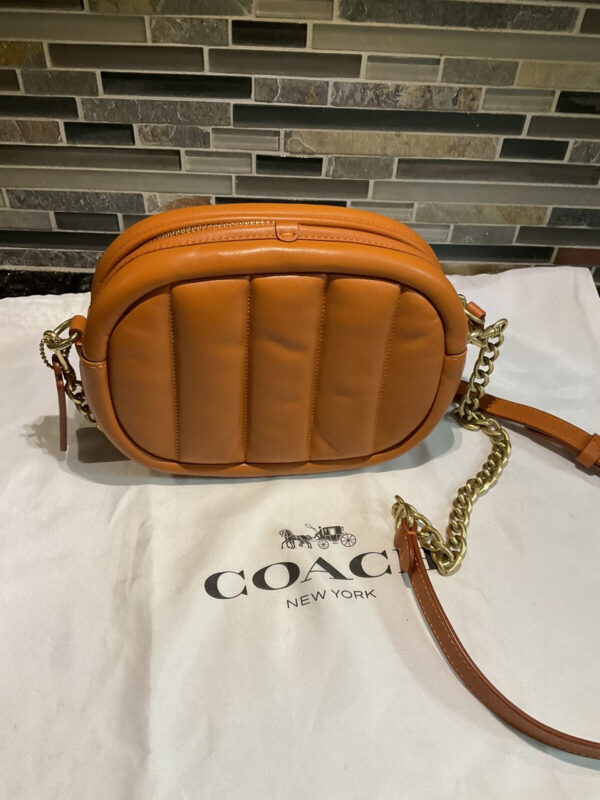 COACH Quilting Napa Leather Camera Shoulder Crossbody Bag C4814 Canyon SAMPLE - Image 4