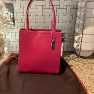 Coach Vintage Cashin Carry Tote Leather 6152 Italy Barbie Pink