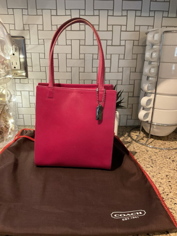 Coach Vintage Cashin Carry Tote Leather 6152 Italy Barbie Pink