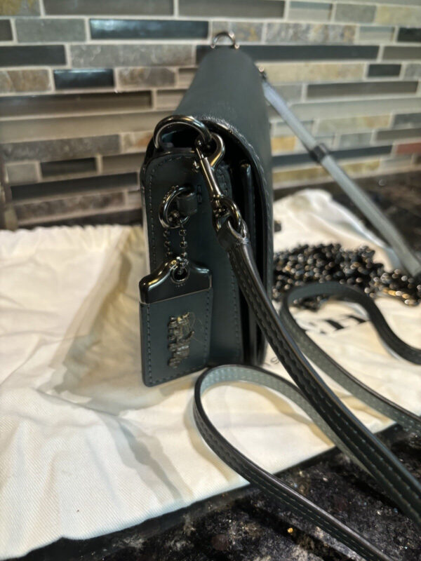 COACH 1941 DINKY CROSSBODY CLUTCH Glovetanned Leather Green 37296 - Image 3