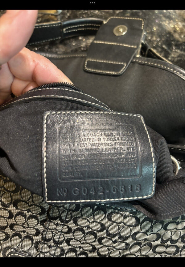 COACH Vintage SOHO Signature Buckle Flap Leather Bag 6818 Black - Image 12