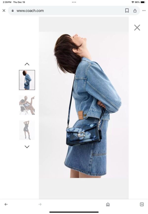 Tabby Shoulder Bag 20 With Tie Dye Print Leather CU079 - Image 15