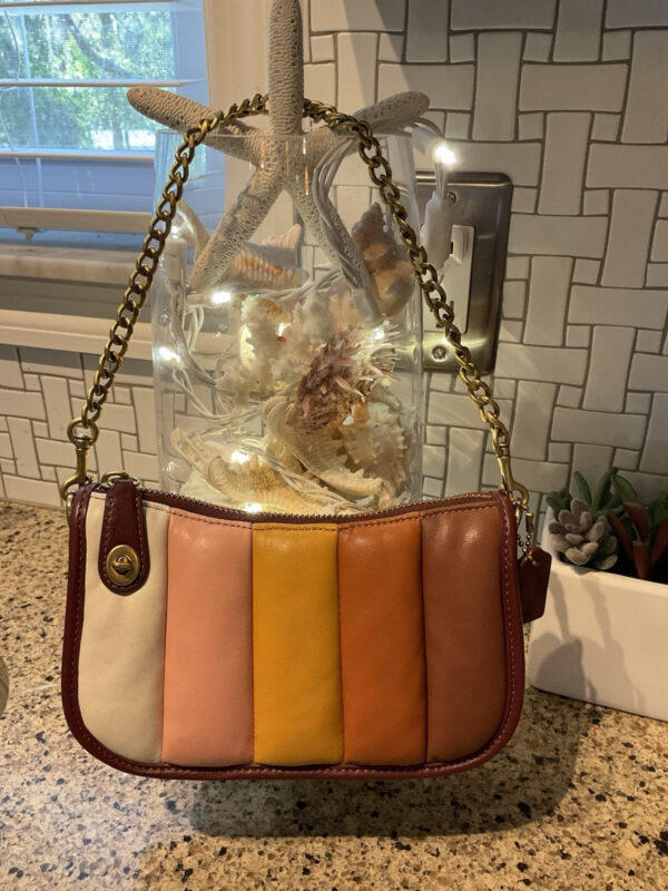 Coach 1941 Swinger 20 With Quilting Nappa Leather Brass/Wine Multi C3490