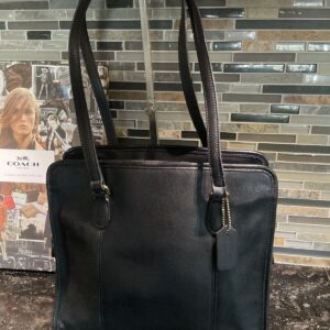 Coach Vintage Classic Compartment Tote Glovetanned Leather 9872 Black