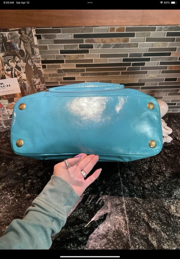 Coach Legacy Turquoise Patent Calf Leather Francine & Wallet 12295 - Image 6