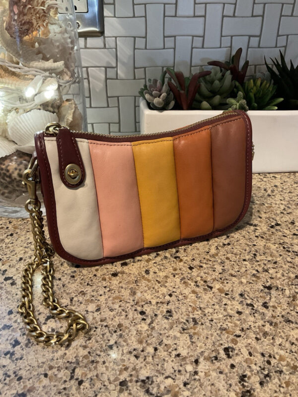 Coach 1941 Swinger 20 With Quilting Nappa Leather Brass/Wine Multi C3490 - Image 9