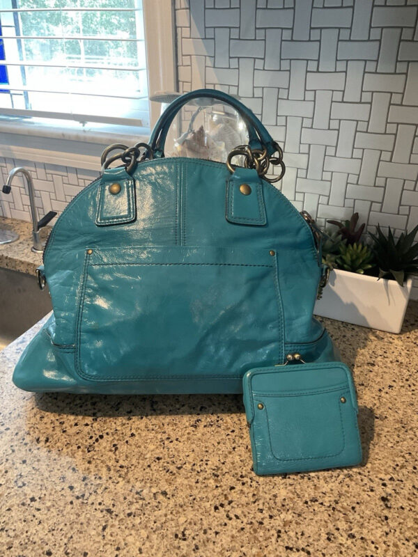 Coach Legacy Turquoise Patent Calf Leather Francine & Wallet 12295 - Image 2