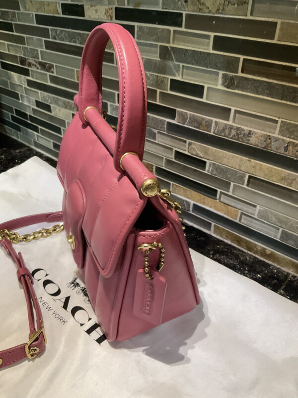Coach Willis Top Handle 18 With Quilting Coach The Originals C3844 Rouge - Image 3