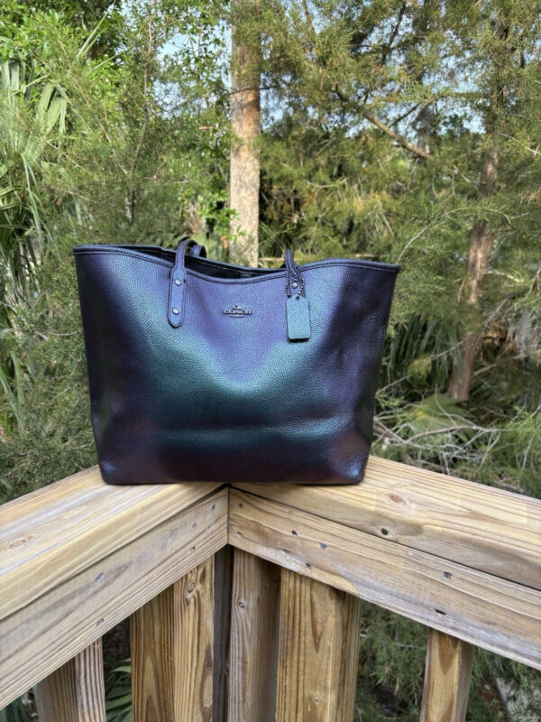 Coach Hologram Oil Slick Iridescent Mermaid Open City Tote 22550 - Image 2