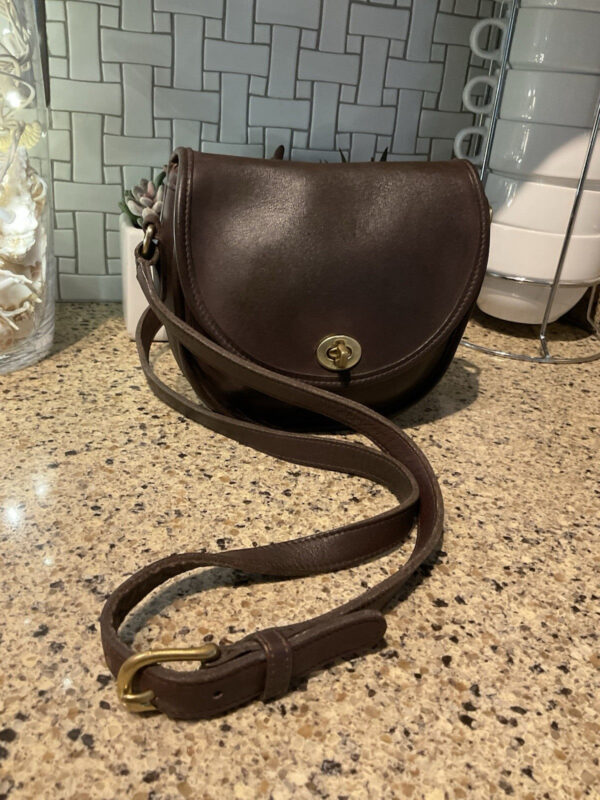 COACH Vintage Watson Bag Leather Crossbody Handbag 9981 Mahogany Brown