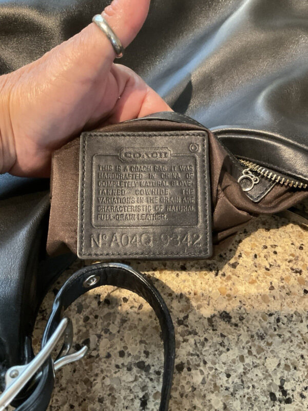 Vintage Coach Legacy West Zoe Crescent Hobo Bag Purse Leather Black 9342 - Image 11