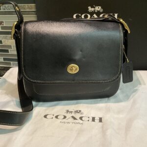 COACH 1941 Glovetanned Leather Rambler Crossbody shoulder Bag 89127 Black Ltd Ed
