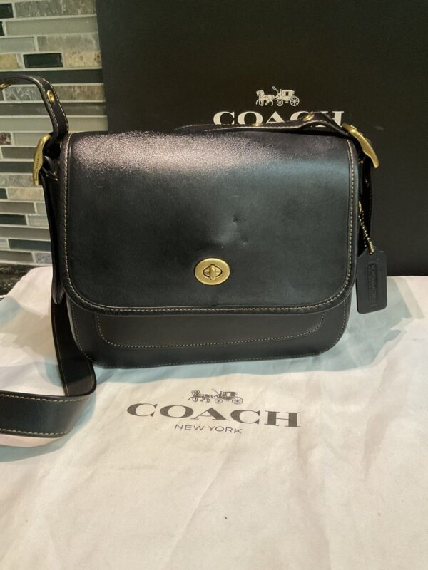 COACH 1941 Glovetanned Leather Rambler Crossbody shoulder Bag 89127 Black Ltd Ed