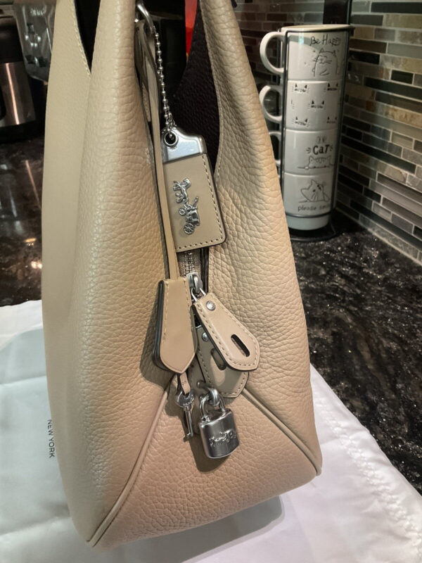 COACH 1941 CASS HOBO Glovetanned Leather Black 89004 Taupe - Image 4