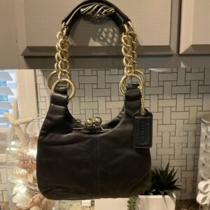 COACH Vintage Madison Kisslock Cowhide Leather Black Ltd Ed Archive 11660