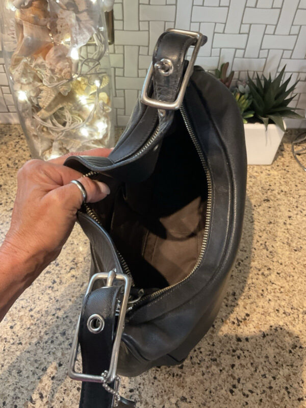 Vintage Coach Legacy West Zoe Crescent Hobo Bag Purse Leather Black 9342 - Image 10
