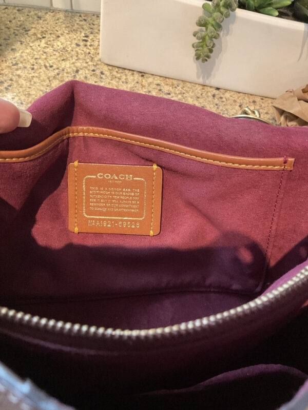 Coach Parker With Tea Rose Signature Canvas Wave Leather Brass69526 - Image 13