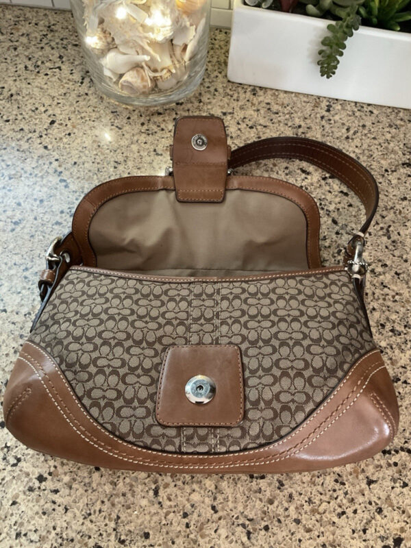COACH Vintage SOHO Signature Buckle Flap Leather Bag 10925 Brown - Image 10