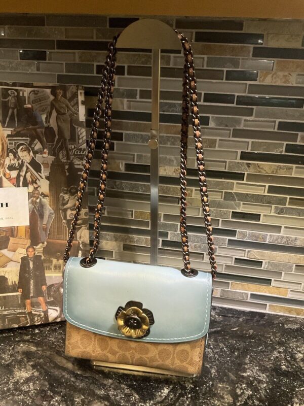 Coach Parker 18 With Tea Rose Signature Canvas/Leather Multi/Brass 29417