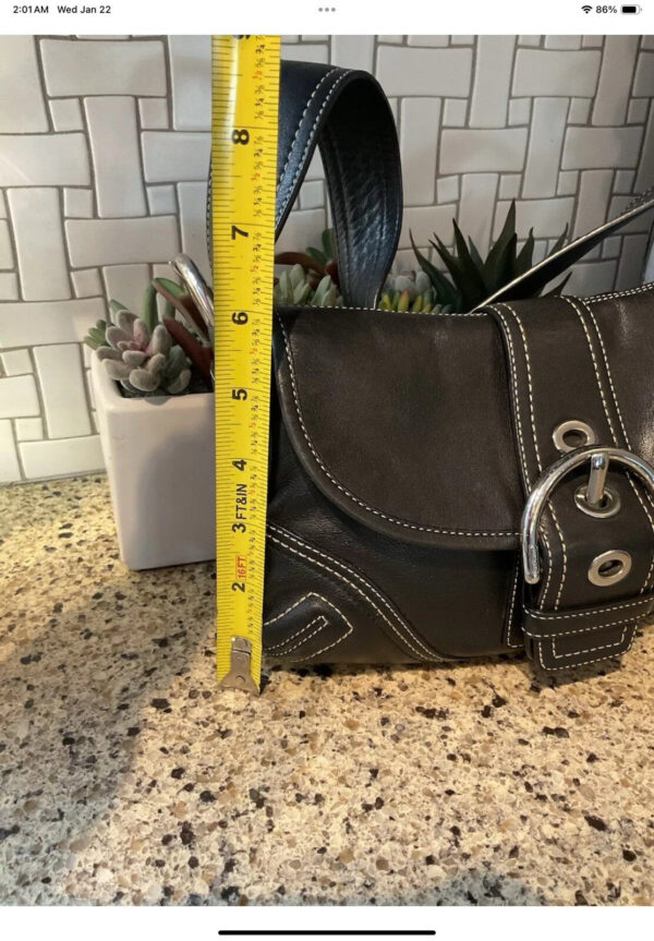 COACH Vintage SOHO Satchel Buckle Flap Cowhide Leather Bag & Wallet 10188 Black - Image 18