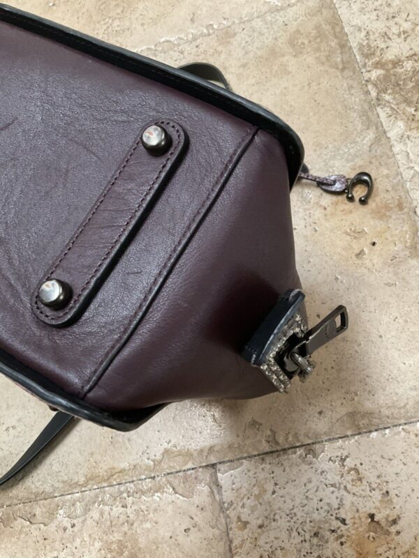 Coach 1941 Dreamer 36 Colorblock Snakeskin Satchel Purse Bag Leather 76459 - Image 9