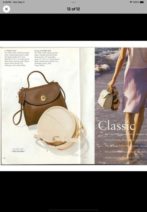 Coach Vintage Regina Satchel Mahogany Brass Glovetanned Leather 9983 - Image 11