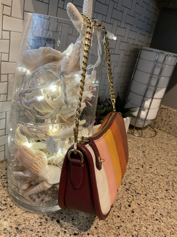 Coach 1941 Swinger 20 With Quilting Nappa Leather Brass/Wine Multi C3490 - Image 3