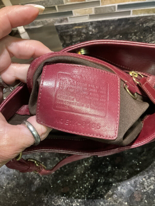 Vintage COACH Girlie Nappa Hobo Lamb Nappa Leather Handbag 8165 Red - Image 11