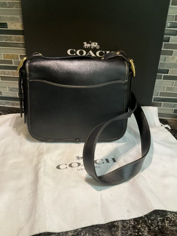 COACH 1941 Glovetanned Leather Rambler Crossbody shoulder Bag 89127 Black Ltd Ed - Image 2