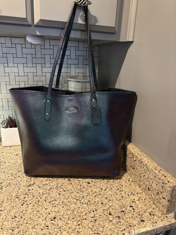 Coach Hologram Oil Slick Iridescent Mermaid Open City Tote 22550 - Image 3