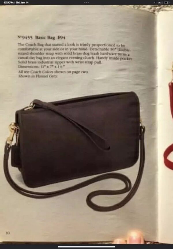 Vintage Coach Bonnie Cashin Leather Clutch/Basic Bag Crossbody Bone 9455 - Image 12
