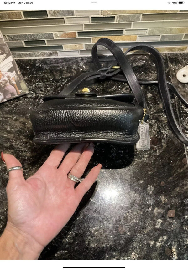 Vintage Coach Sheridan Durham Mini & Card Case Black Leather 4211 4304 - Image 6