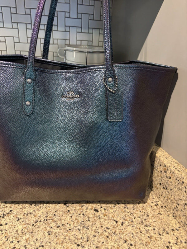 Coach Hologram Oil Slick Iridescent Mermaid Open City Tote 22550 - Image 5